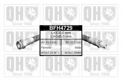 QUINTON HAZELL bfh4729 -  Тормозной шланг